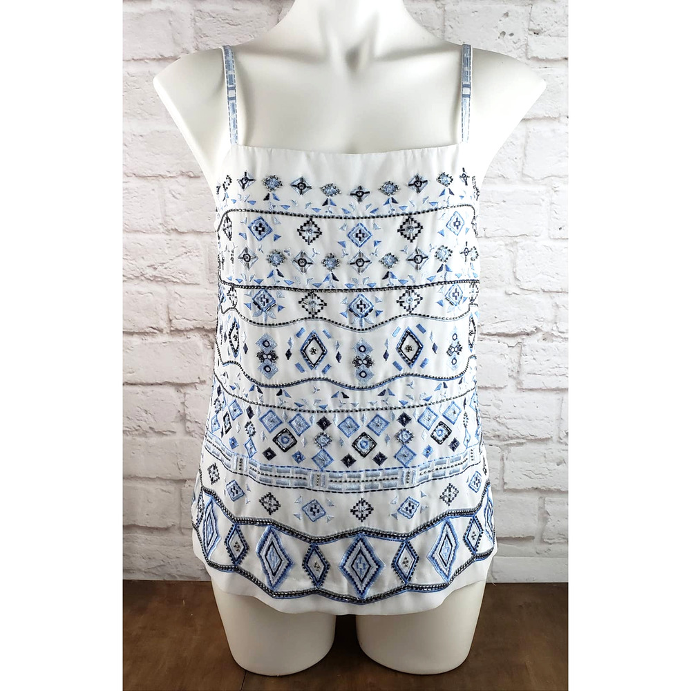 White House Black Market Beaded/Embellished Side Zip Cami ~ Size Small ~ NWT/New